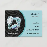 Aqua Hair Salon businesscards Appointment Card