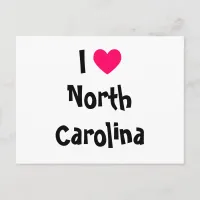 I Love North Carolina Postcard