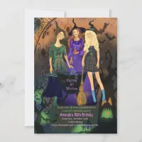 Calling All Witches Halloween Birthday Invitation