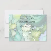 Emerald Dream: Modern Wedding Elegance Minimalism Invitation