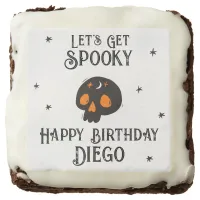 Halloween Birthday Skull Let's Get Spooky Gothic Brownie