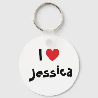 I Love Jessica Keychain