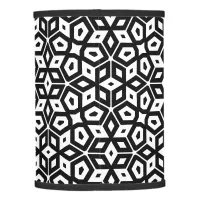 Black and White Abstract Geometric Pattern Lamp Shade