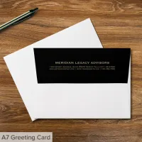 Simple Black Gold Return Address Envelope