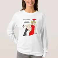 Dear Santa, Define Naughty, Retro Pinup Girl T-Shirt