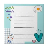 Square Cute Doodle Cartoon Memo Notes Ceramic Tile