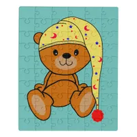 Cute Teddy bear with sleeping cap Jigsaw Puzzle