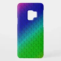 Floral Blue Green Rainbow Gradient Diagonal Blend Case-Mate Samsung Galaxy Case