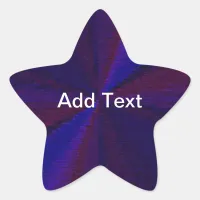 Circular Gradient Patchwork Blue to Purple Star Sticker