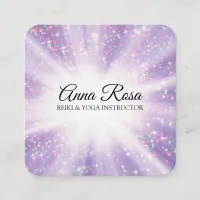 *~* Reiki  Healing Energy Rays Light Worker Square Business Card