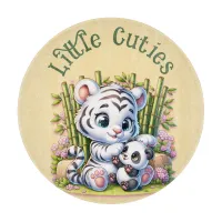 Little Cuties Panda & Tiger | Cutting Board