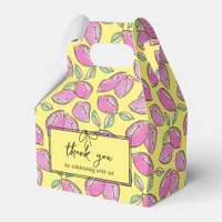 Bridal Shower Pink Lemon Pattern Main Squeeze Favor Boxes