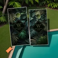 Tropical Jungle Beach House Cornhole Set