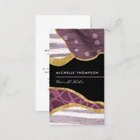 Purple and Gold Linen Fabric Business Card