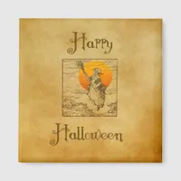 Vintage Halloween Witch Magnet