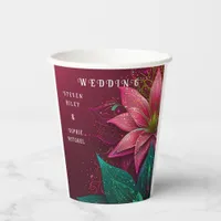 Luxurious Floral Wedding Invitation Suite Paper Cups