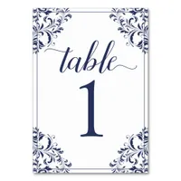 Wedding Table Number | Nadine (Navy) 1