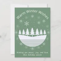 Elegant Non-Denominational Mint Green Holiday Card