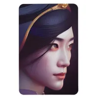 Japanese Woman Princess Tiara Fantasy Art Poster Magnet