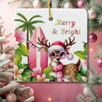 Merry & Bright Pink Tropical Ornament