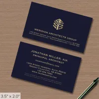 Navy Blue Architect Elegance Card