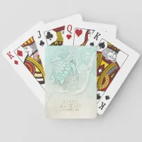 Sea Foam Beach Wedding Turtle ID837 Poker Cards