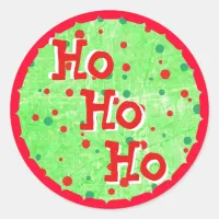 Ho Ho Ho Red & Green Christmas Stickers