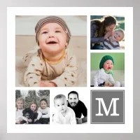 Custom 5  Photo Collage Instagram Gallery Monogram Poster