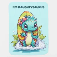 Dinosaur surfing | Dino World | Animal | Baby Baby Blanket