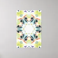 Exquisite Handpainted Boho Chic Greenery Abstract Canvas Print