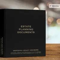 Elegant Black and Gold Estate Planning Binder