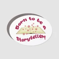 Born To Be Storyteller Author Fun Book Love Car Magnet