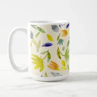 Rustic Watercolor Floral Garden Botanical Coffee Mug