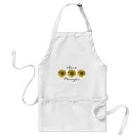 Sunflower Plant Manager Gardening Aproon Adult Apron