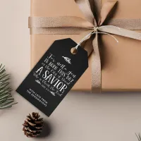 Christian Christmas Typography Chalkboard Holiday Gift Tags