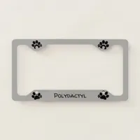 License Plate Frame - Polydactyl Paws