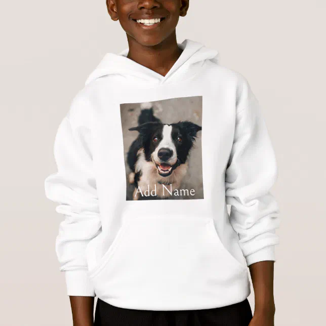 Custom Photo Dogs and Name Personalized Boy Kid Hoodie