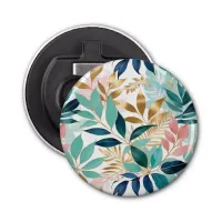 Elegant Leaf Patterned Botanical Chic Bottle Opener