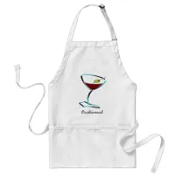 funky martini aqua adult apron