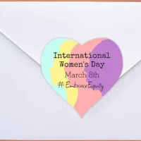 International Women's Day is March 8th  Heart Sticker