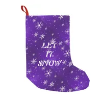 White Snowflakes Blue-Purple Christmas Stocking