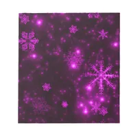 Snowflakes with Purple Background Notepad