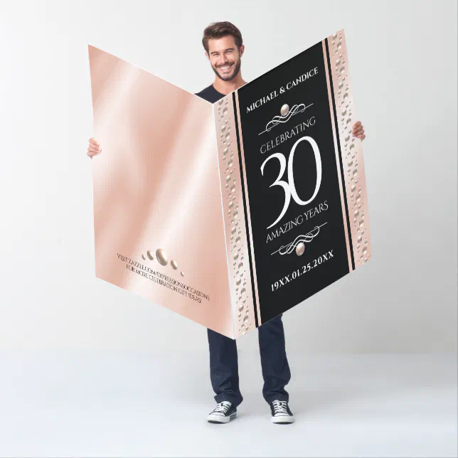 Giant 30th Pearl Wedding Anniversary Celebration Card