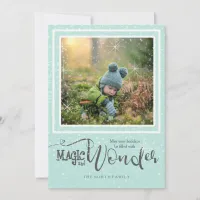 Magic and Wonder Christmas Photo Mint ID440 Holiday Card
