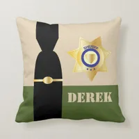 Sheriff Retirement Funny Customizable Throw Pillow