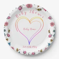 Baby Shower Heart Paper Plates