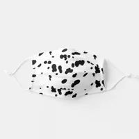 Dalmatian Dog Black and White Spotted Adult Cloth Face Mask