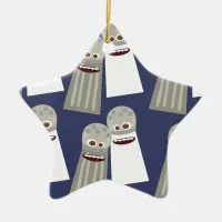 Salt and Pepper Cute Pattern Ceramic Ornament