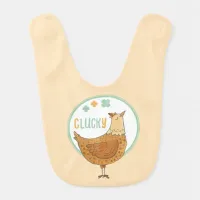 Cute Chicken St. Patricks Day Lucky Baby Bib