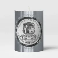 Vintage 25th Anniversary Pillar Candle
